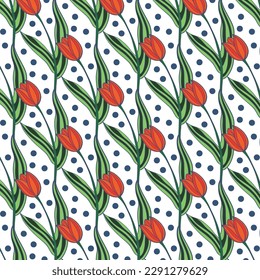 Seamless floral pattern, cute ditsy print with country motif. Pretty flower design, abstract composition of hand drawn plants: small yellow flowers, leaves on a light background. Vector illustration.