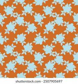 Seamless floral pattern, cute ditsy print with rustic motif. Pretty botanical design with small hand drawn flowers, sunflower, leaves on a light gentle background. Vector illustration.