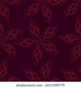 Seamless floral pattern, cute ditsy print with simple decorative plants. Pretty botanical surface design: small hand drawn flowers, leaves, colorful meadow on a blue background. Vector illustration.