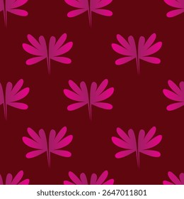 Seamless floral pattern, cute ditsy print, abstract ornament of cartoon decorative art flowers. Botanical design: small hand drawn flowers, leaves, simple bouquets. Pretty vector illustration.
