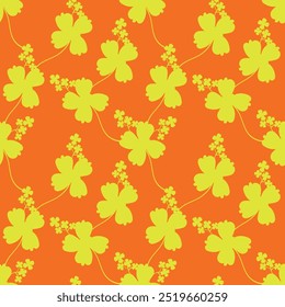 Patrón floral inconsútil, impresión linda de la flor en colores rosados. Diseño bastante elegante para la tela, papel: Pequeñas plantas dibujadas a mano, flores, hojas en ramos simples sobre un fondo rosa. Ilustración vectorial.