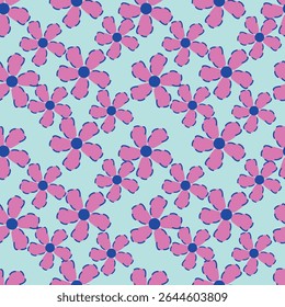 Padrão floral perfeito, impressão de flor bonito com botânica de primavera. Projeto bastante exigente: plantas selvagens desenhadas à mão: flores pequenas, folhas em um arranjo abstrato em um fundo claro. Ilustração vetorial