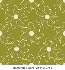 Padrão floral perfeito, impressão de flor bonito com botânica de primavera. Projeto bastante exigente: plantas selvagens desenhadas à mão: flores pequenas, folhas em um arranjo abstrato em um fundo claro. Ilustração vetorial