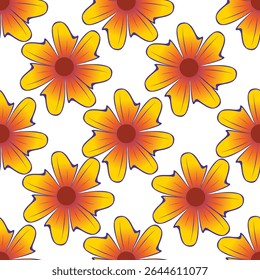 Seamless floral pattern, cute flower print with spring botany. Pretty ditsy design: hand drawn wild plants: small flowers, leaves in an abstract arrangement on a light background. Vector illustration