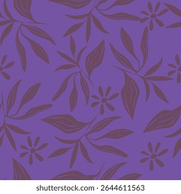 Patrón floral sin fisuras, impresión linda de la flor con la botánica de la primavera. Diseño bastante elegante: plantas silvestres dibujadas a mano: flores Pequeñas, hojas en un arreglo abstracto sobre un fondo claro. Ilustración vectorial