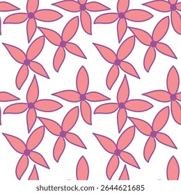 Padrão floral perfeito, impressão de flor bonito com botânica de primavera. Projeto bastante exigente: plantas selvagens desenhadas à mão: flores pequenas, folhas em um arranjo abstrato em um fundo claro. Ilustração vetorial
