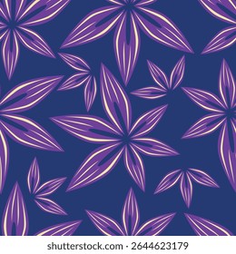 Padrão floral perfeito, impressão de flor bonito com botânica de primavera. Projeto bastante exigente: plantas selvagens desenhadas à mão: flores pequenas, folhas em um arranjo abstrato em um fundo claro. Ilustração vetorial