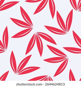 Seamless floral pattern, cute flower print with spring botany. Pretty ditsy design: hand drawn wild plants: small flowers, leaves in an abstract arrangement on a light background. Vector illustration