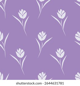 Seamless floral pattern, cute flower print with spring botany. Pretty ditsy design: hand drawn wild plants: small flowers, leaves in an abstract arrangement on a light background. Vector illustration