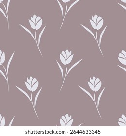 Padrão floral perfeito, impressão de flor bonito com botânica de primavera. Projeto bastante exigente: plantas selvagens desenhadas à mão: flores pequenas, folhas em um arranjo abstrato em um fundo claro. Ilustração vetorial