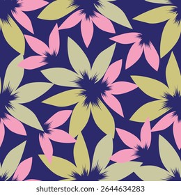 Seamless floral pattern, cute flower print with spring botany. Pretty ditsy design: hand drawn wild plants: small flowers, leaves in an abstract arrangement on a light background. Vector illustration