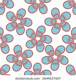 Padrão floral perfeito, impressão de flor bonito com botânica de primavera. Projeto bastante exigente: plantas selvagens desenhadas à mão: flores pequenas, folhas em um arranjo abstrato em um fundo claro. Ilustração vetorial