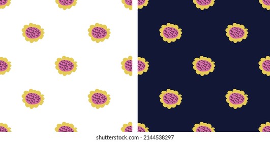 Seamless floral pattern with cute flowers ans leaves, colorful colors, vector elements