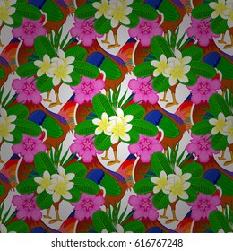Seamless floral pattern in cute flowers on a white background. Vector illustration.