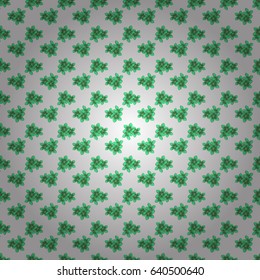 Seamless floral pattern in cute flowers in beige and green colors. Vector illustration.