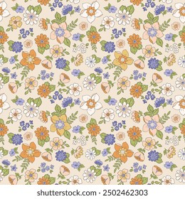 Seamless floral pattern, cute liberty ditsy print.Design for fashion , fabric, textile, wallpaper, cover, web , wrapping and all prints