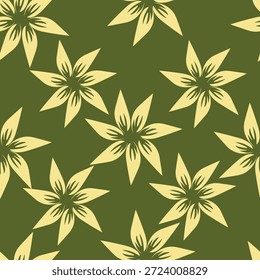Seamless floral pattern, cute liberty ditsy print of mini botany in a romantic motif. Pretty simple botanical design: small hand drawn flowers, tiny leaves abstract on light field. Vector illustration