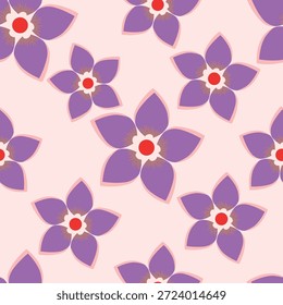 Nahtloses Blumenmuster, süßer Liberty-Ditsy-Print der Mini-Botanik in einem romantischen Motiv. Ziemlich einfaches botanisches Design: kleine handgezeichnete Blumen, winzige Blätter abstrakt auf Lichtfeld. Vektorgrafik