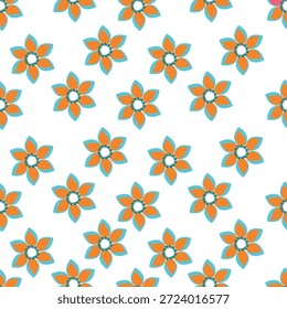 Padrão floral contínuo, impressão ditsy de liberdade bonito de mini botânica em um motivo romântico. Design botânico bem simples: pequenas flores desenhadas à mão, folhas minúsculas abstratas em campo de luz. Ilustração vetorial