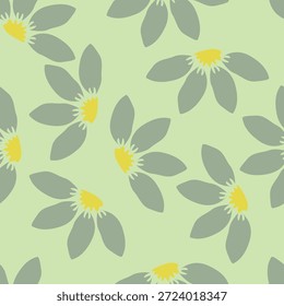Patrón floral sin fisuras, linda libertad ditsy impresión de mini botánica en un motivo romántico. Diseño botánico bastante simple: Pequeñas flores dibujadas a mano, hojas diminutas abstractas en el campo de luz. Ilustración vectorial