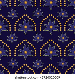 Padrão floral contínuo, impressão ditsy de liberdade bonito de mini botânica em um motivo romântico. Design botânico bem simples: pequenas flores desenhadas à mão, folhas minúsculas abstratas em campo de luz. Ilustração vetorial
