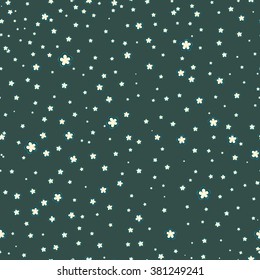Seamless floral pattern with cute little flowers. Vector illustration