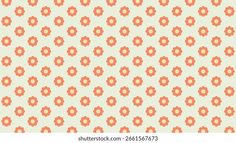 Padrão floral sem costura com flores laranja bonitas em um fundo claro. Este vetor é perfeito para têxteis, papéis de parede e desenhos digitais