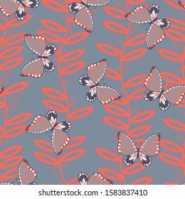 Seamless floral pattern. Cute print for textiles and paper. Vector illustration.