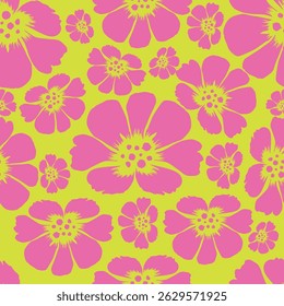 Seamless floral pattern, cute romantic ditsy print. Liberty botanical design, pretty flower tile. Small hand drawn daisy flowers, tiny leaves, simple bouquets in pastel colors. Vector illustration.
