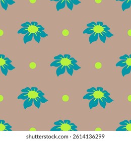 Seamless floral pattern. Cute floral pattern suitable for clothing, textiles, wrapping paper, backgrounds, wallpapers.