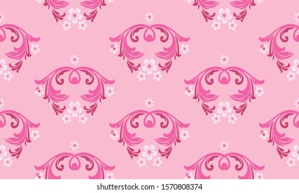 Seamless floral pattern with cute white rose flower.