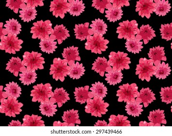 Seamless floral pattern with dahlias