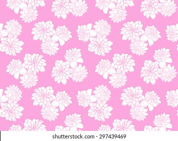 Seamless floral pattern with dahlias