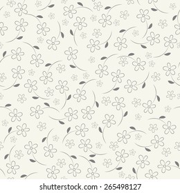 seamless floral pattern with daisies