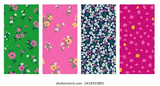 Seamless floral pattern with daisies for quilting fabrics