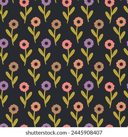 seamless floral pattern Daisy flowers for surface pattern design, print, wallpaper