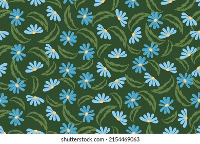 seamless floral pattern with daisy, neutral background. vector design for paper, fabric and other surface
