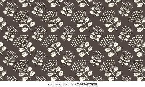 Seamless floral pattern with dandelions. Vector illustration