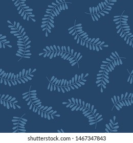 seamless floral pattern with dark blue background