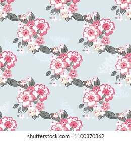 Padrão floral sem emenda com flores de decoração