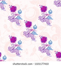 Patrón floral sin inconfundibles con flores decorativas
