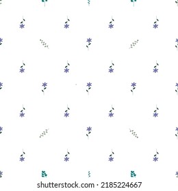 Patrón floral sin foco. Fondo botánico decorativo. Ilustración vectorial. 