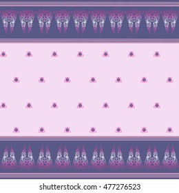 Seamless Floral Pattern. Decorative Flower Design. Elegance Thai pattern abstract background.