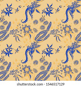 Seamless Floral Pattern. Delicate Asian Rapport.