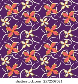 Seamless floral pattern, delicate ditsy print with hand drawn branches. Vintage botanical design, folk ornament: small flowers on branches, large leaves on a light background.