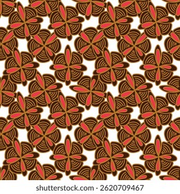 Seamless floral pattern, delicate ditsy print with hand drawn branches. Vintage botanical design, folk ornament: small flowers on branches, large leaves on a light background. Vector illustration