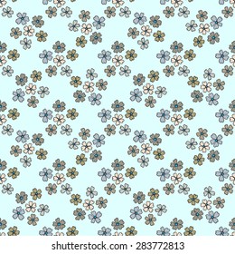 Seamless floral pattern. Delicate, elegant, colorful flowers on a background.