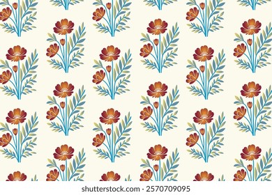 seamless floral pattern with delicate flowers and leaves for textile design wallpaper wrapping paper nature inspired prints and botanical garden backgrounds