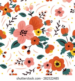 Seamless floral pattern design