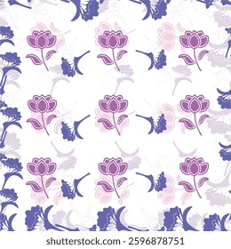 Seamless floral pattern design art work.